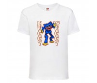 Футболка детская Поппи Плейтайм Хагги Вагги (Poppy Playtime huggy wuggy 001) белая 116 см