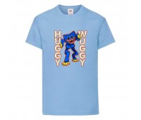 Футболка детская Поппи Плейтайм Хагги Вагги (Poppy Playtime huggy wuggy 001) светло голубая 116 см
