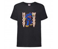 Футболка детская Поппи Плейтайм Хагги Вагги (Poppy Playtime huggy wuggy 001) черная 116 см
