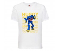Футболка детская Поппи Плейтайм Хагги Вагги (Poppy Playtime huggy wuggy 004) белая 128 см