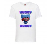 Футболка детская Поппи Плейтайм Хагги Вагги (Poppy Playtime huggy wuggy 005) белая 128 см