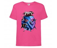 Футболка детская Поппи Плейтайм Хагги Вагги (Poppy Playtime huggy wuggy 007) розовая 116 см