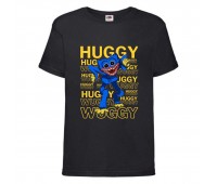 Футболка детская Поппи Плейтайм Хагги Вагги (Poppy Playtime huggy wuggy 004) черная 140 см