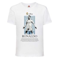  Футболка дитяча Футбол Кріштіану Роналду (Ronaldo 003) біла 104 см