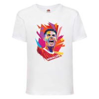  Футболка дитяча Футбол Кріштіану Роналду (Ronaldo 002) біла 140 см