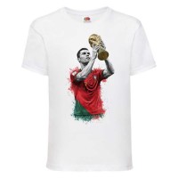  Футболка дитяча Футбол Кріштіану Роналду (Ronaldo 004) біла 116 см