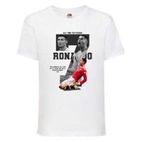  Футболка дитяча Футбол Кріштіану Роналду (Ronaldo 006) біла 128 см