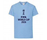 Футболка детская Футбол FIFA World Cup 2026 001 светло-голубая 104 см