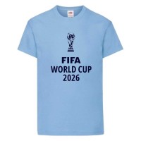 Футболка детская Футбол FIFA World Cup 2026 001 светло-голубая 104 см