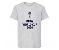 Футболка детская Футбол FIFA World Cup 2026 001 серая 104 см