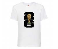 Футболка детская Футбол FIFA World Cup 2026 002 белая 140 см