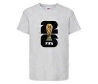 Футболка детская Футбол FIFA World Cup 2026 002 серая 104 см