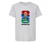 Футболка детская Футбол FIFA World Cup 2026 005 серая 128 см