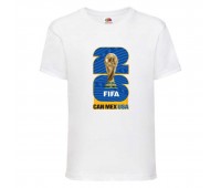 Футболка детская Футбол FIFA World Cup 2026 006 белая 164 см