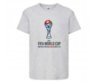 Футболка детская Футбол FIFA World Cup 2026 007 серая 152 см