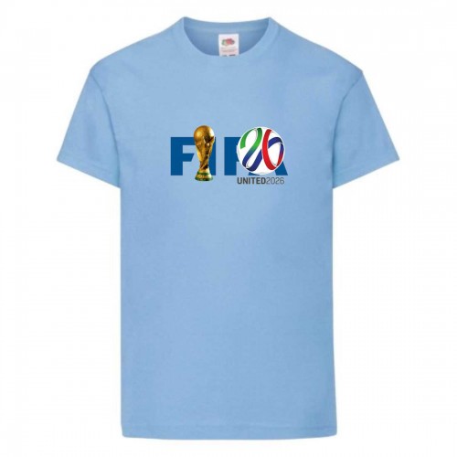 Футболка детская Футбол FIFA World Cup 2026 004 светло-голубая 164 см Футболка детская Футбол FIFA World Cup 2026 004 светло-голубая 164 см