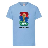 Футболка детская Футбол FIFA World Cup 2026 005 светло-голубая 116 см