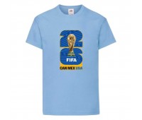 Футболка детская Футбол FIFA World Cup 2026 006 светло-голубая 128 см