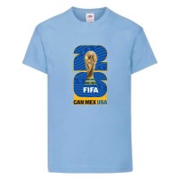 Футболка детская Футбол FIFA World Cup 2026 006 светло-голубая 140 см