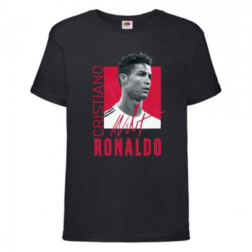 Футболка детская Футбол Криштиану Роналду (Ronaldo 008) черная 152 см Футболка детская Футбол Криштиану Роналду (Ronaldo 008) черная 152 см
