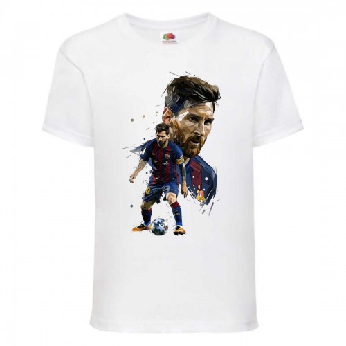 Футболка детская Футбол Лионель Месси (Lionel Messi 001) белая 104 см Футболка детская Футбол Лионель Месси (Lionel Messi 001) белая 104 см