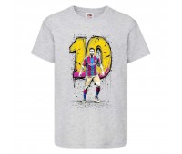 Футболка детская Футбол Лионель Месси (Lionel Messi 003) серая 140 см Футболка детская Футбол Лионель Месси (Lionel Messi 003) серая 140 см