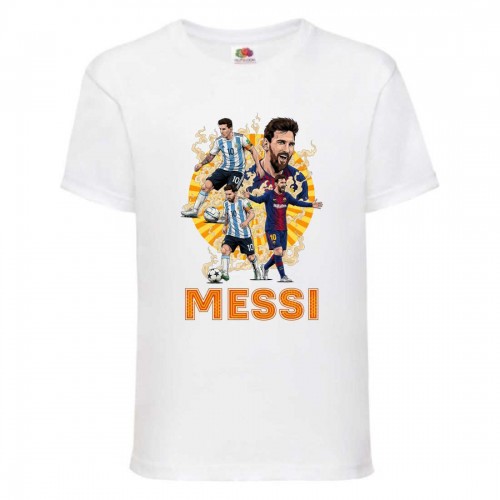 Футболка детская Футбол Лионель Месси (Lionel Messi 007) белая 116 см Футболка детская Футбол Лионель Месси (Lionel Messi 007) белая 116 см