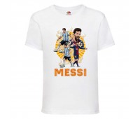 Футболка детская Футбол Лионель Месси (Lionel Messi 007) белая 140 см