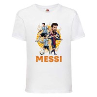 Футболка детская Футбол Лионель Месси (Lionel Messi 007) белая 164 см