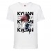 Футболка детская Футбол Килиан Мбаппе (Kylian Mbappe 003) белая 128 см