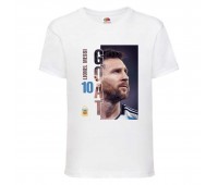 Футболка детская Футбол Лионель Месси (Lionel Messi 008) белая 116 см