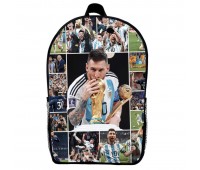 Рюкзак школьный Лионель Месси футбол (School Gear bag 04) черный, 39 х 27 х 14 см