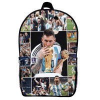 Рюкзак школьный Лионель Месси футбол (School Gear bag 04) черный, 39 х 27 х 14 см