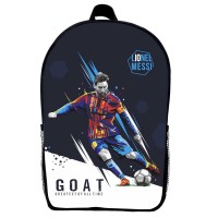 Рюкзак школьный Лионель Месси футбол (School Gear bag 011) черный, 39 х 27 х 14 см