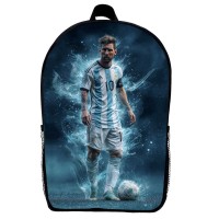 Рюкзак школьный Лионель Месси футбол (School Gear bag 013) черный, 39 х 27 х 14 см