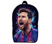 Рюкзак школьный Лионель Месси футбол (School Gear bag 014) черный, 39 х 27 х 14 см