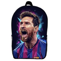 Рюкзак школьный Лионель Месси футбол (School Gear bag 014) черный, 39 х 27 х 14 см