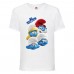 Футболка детская Смурфики (Smurfs 001) белая 128 см