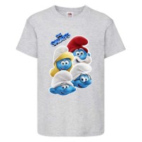 Футболка детская Смурфики (Smurfs 001) серая 164 см
