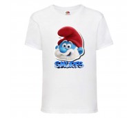 Футболка детская Смурфики (Smurfs 002) белая 104 см