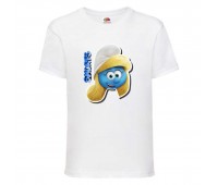 Футболка детская Смурфики (Smurfs 005) белая 104 см