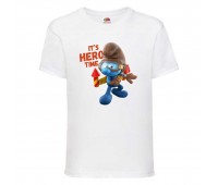 Футболка детская Смурфики (Smurfs 008) белая 104 см