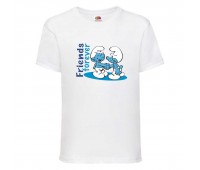 Футболка детская Смурфики (Smurfs 009) белая 104 см