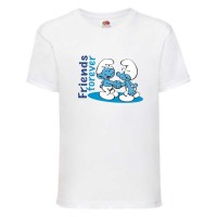 Футболка детская Смурфики (Smurfs 009) белая 104 см