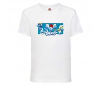 Футболка детская Смурфики (Smurfs 0011) белая 104 см