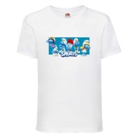 Футболка детская Смурфики (Smurfs 0011) белая 104 см