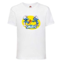 Футболка детская Смурфики (Smurfs 0012) белая 104 см