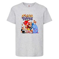Футболка детская Пицца Тавер (Pizza Tower 006) серая 164 см